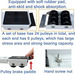 SANPEXA Washing Machine Refrigerator Mobile Base, Washing Machine Stand Multi Functional Movable Adjustable Base, Appliances Roller Pairs Heavy Duty, for Dryer and Refrigerator