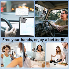(1 Year Warranty) 360° N52 Strong Magnetic Vacuum Phone Holder, Strong Suction Mobile Mount for Car Dashboard, Windshield, Mirror & Smooth Surfaces, Hands-Free Universal Smartphone Holder - Black