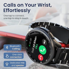 GOBOULT Crown R Pro 2 Smartwatch 1.43''HD AMOLED Display,BT Calling 5.2,600Nits Brightness,IP67,150+Watchfaces, 120+Sports Modes, AI Voice Assistant, SpO2 Monitoring(Charcoal Black)