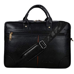 Hard Craft Vegan Leather Office Laptop Messenger and Shoulder Side Sling Hand Bag For Men Corporate Executive Briefcase Bag For Man Supports Laptop Upto 15.6 inches