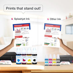 Splashjet GI71 Compatible Ink for CN Pixma G2020, G2021, G2060, G2730, G3020, G3021, G4770, G1020, G1730, G3730, G1730, G1737, G2770, G3770 Printers - (PGBK x 135gm) (C/M/Y x 70gm) Bottle Set - 502368