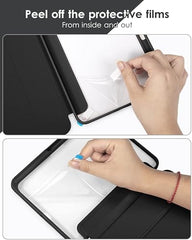 ProElite Case for iPad Air 11 Inch M4/M3/M2 2026/2025/2024, iPad Air 10.9 inch 5th/4th Gen & iPad Pro 11 inch 4th/3rd Gen 2022 case Cover, Transparent Smart Flip Cover with Pencil Holder, Lavender