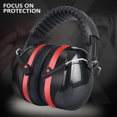 SYGA Children's Noise Reduction Reading Earmuffs, Head-Mounted Soundproof Earmuffs for Studying and Concentration (Red)