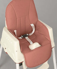SYGA High Chair for Baby Kids,Safety Toddler Feeding Booster Seat Dining Table Chair (with Cushion, Brown)