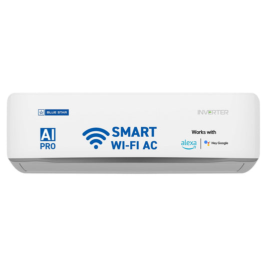 Blue Star 1.5 Ton 5 Star, 60 Months Warranty, Wi-Fi Smart Inverter Split AC (Copper, Convertible 5 in 1 Cooling, AI Pro, DigiQ Hepta Sensors, 4 Way Swing, IE518ZNURS, White)