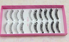 SYGA 10 Pairs False Eyelashes Faux Mink Lashes Natural Look Wispy Fake Eyelashe Fluffy Volume Long Thick Lashes Black