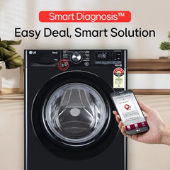 LG 12 Kg, 5 Star, AI Direct Drive Technology, Wi-Fi, Steam Fully Automatic Front-Loading Washing Machine (FHP1412Z3O, Intelligent & Convenient Fabric Care, Allergy Care, In-Built Heater, Onyx Black)