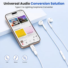 Verilux® Lighting to Type C Earphone Converter with Aluminum Alloy Housing