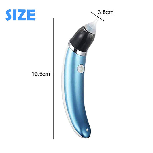 SYGA Baby Nasal Aspirator Electric Nose Cleaner with 2 Sizes of Nose Tips and 5 Levels of Suction_Blue