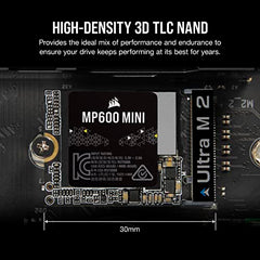 Corsair MP600 MINI 1TB PCIe 4.0 x4 NVMe M.2 SSD – M.2 2230 – Up to 7,000MB/sec Read – High-Density TLC NAND – Great for Steam Deck and Microsoft Surface