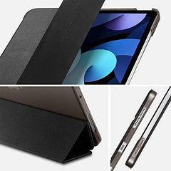 Spigen Flip case for iPad Air 11 inch M4 (2026), iPad Air 11 inch M3/M2 (2025-2024), 10.9 inch 5th/4th Gen (2022/2020), Trifold, Pencil Holder, Full Cover(Liquid Air Folio) - Black