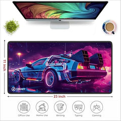 SMULY Gaming Mouse Pad, Large Desk Mat 58.5 x 28 cm, Extended Washable Mousepad, Desk Pad, 2mm Thick Non-Slip Rubber Base, Stitched Edges, Smooth Surface (Multicolour) β Red Hoodie Spider Design