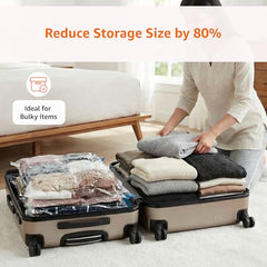amazon basics Vacuum Compression Storage Bags with Hand Pump - Medium, 5-Pack