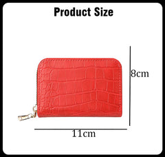 SYGA Women's Card Holder Coin Purse Multi-Card Slot Pu Pickup Case Zipper Small Wallet Driver's License Bag