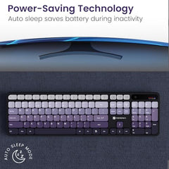 Portronics Key11 Combo Rechargeable Wireless Keyboard and Mouse Set, Bluetooth 5.3&2.4GHz Wireless,Type-C Fast Charging,Gradient Keys, Noiseless Typing, High Precision Mouse, for PC&Laptop(Grey)