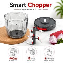 Plastic Manual Vegetable Chopper for Kitchen, Vegetable Cutter for Kitchen, Onion Cutter, Onion Chopper (Multi Colour) (1000 ml) (Gray)