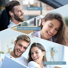 ShreeADR Premium TWS Bluetooth Wireless Earbuds with HD Sound, Noise Reduction, Gaming, Smart Touch Controls, Clear Calls & Type-C Charging Case (Black)