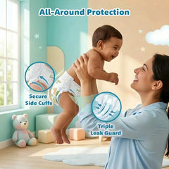Amazon Brand - Supples Premium Baby Diaper Pants | 84 Baby Diapers | XXL | 15-25 Kg | 42 x 3 Packs | 12 Hrs Absorption | Cushiony Cotton Soft Fabric | Phthalates-Free | Triple Leak Guard