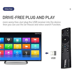 BEEBIRD Voice Air Mouse Remote Controller with Keyboard - 2.4 Ghz Wireless Connection, Intelligent Learning (IR), Voice Control Air Fly Smart Remote for PC, Smart TV, Android TV Box