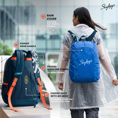 Skybags Brat Pro Max 35L Laptop Backpack (Upto 15.6"), 3 Compartments,Black