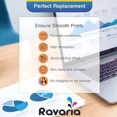 Ravaria BTD100BK Compatible Ink for Brother Printer DCP-T236 DCP-T230 DCP-T436W DCP-T430W DCP-T535DW DCP-T530DW DCP-T730DW DCP-T830DW MFC-T930DW (BTD100BK Black Ink 2 Pcs)