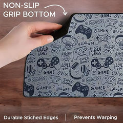 Ant Esports Wolf Mouse Pad 260X210X3mm Anti-fray Stitching, Gaming Mouse Pad Waterproof Surface & Non-Slip Rubber Base Stitched Edges Gaming Mouse Mat for Laptop,Compatible with Laser and Optical Mice