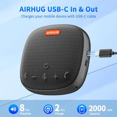 AIRHUG Conference Speaker and Microphone, Bluetooth & USB Speakerphone