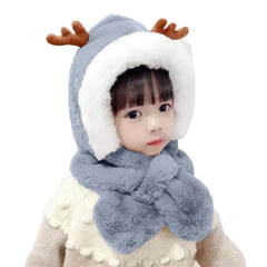 SYGA Baby Winter Beanie Hat Animal Shaped Warm Cap and Scarf (2-6 Year)