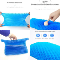 VEADONS Jumbo Gel Seat Cushion for Long Sitting, 20x20x1.9 inch Thick Honeycomb Wheelchair Cushion for Hip & Back Pain Relief, Breathable Non-Slip Chair Pad for Office, Car & Recliner
