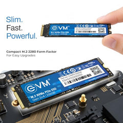 EVM Internal SSD Interface PCle Gen 3x4 Fast Performance, Ultra Low Power Consumption NVME PCIe SSD (EVMNV/256GB, Black, 256GB)