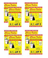 Clean India - Plastic Garbage Bags|6 Packs Of 30 Pcs | 19X21 Medium Disposable Garbage Trash Waste Dustbin Bags Of 54Cm X 48Cm (Ci19210008) - 180 Count