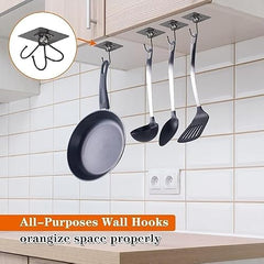 Shivstor 15 Pack Self Adhesive WallHook Heavy DutyHook for Hanging Without Drilling Transparent Nail Free StickyHook Strong Wall Hanger Set of 15 FlowerHook for Kitchen Bathroom Home Storage