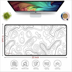 SMULY Gaming Mouse Pad, Large Desk Mat 58.5 x 28 cm, Extended Washable Mousepad, Desk Pad, 2mm Thick Non-Slip Rubber Base, Stitched Edges, Smooth Surface (Multicolour) β Red Hoodie Spider Design