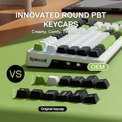 Redragon K686 PRO 98 Keys Wireless Gasket RGB Gaming Keyboard, 3-Mode PBT Mechanical Keyboard w/Hot-Swap South-Facing RGB Socket, Dedicated Knob Control & 5-Layer Noise Dampening, Gradient PBT Keycaps