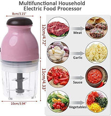 All in One Capsule Cutter Quatre Food Chopper| Food Processor Multi-Purpose Vegetable Fruit Blender Mixer| Meat Grinder Crusher with Top Pushing Button| Mixy & Juicer