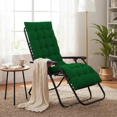 DADDY COOL Multipurpose Extra Long Rocking Chair Cushion for Outdoor and Indoor/Chair pad for Home & Office Chair Filling 18 x 50 Inch Pack of 1 Dark Green (Only Cushion)
