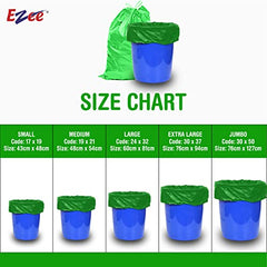 Ezee Live Life Ezee Way Garbage Bags for Dustbin/Trash Bag|30 count|Medium 19 X 21 Inches