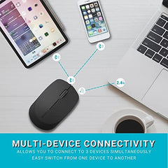 Rapoo M100 Multi Device Bluetooth 4.0, 5.0 & Wireless 2.4GHz Mouse, Blue