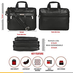 Zipline Laptop bags for men office use | Synthetic Leather laptop bag for Man women, 15.6" compatible Laptop, Macbook, Macbook Pro Messenger Bags for Men & Women (1-Brown Bag)