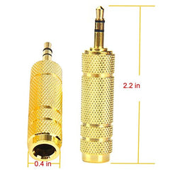SeCro 3.5Mm Stereo Male To 6.3Mm Stereo Female Adapter Converter ((1 Pack) Silver), auxiliary
