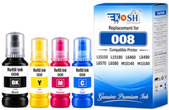 KOSH T664 Refill Ink Compatible for Epson L130, L310, L361, L380, L405, L565, L365, L485, L220, L360, L130, L130 and L380 Printers (4, Black Pack of 4)