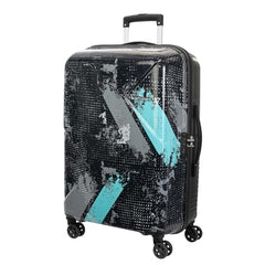 Kamiliant by American Tourister ATHER | Printed Trolley Bag Set of 3 (55+68+79 cms) for Travel|Hard Case Polypropylene (PP) Suitcase|360° 8-Wheel Spinner Luggage Trolley|Combination Lock | Black