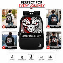HACKER Laptop Backpack for Men & Women | Stylish Spider Printed Backpack | Durable School, College & Office Bag | Spacious Travel Backpack with Padded Laptop Compartment & Adjustable Straps