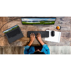 Dell KM5221W Pro 2.4GHz Wireless Keyboard with 12 Programmable Keys and 3 Button Optical Mouse Combo - Black