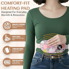 BRONTIX Period Cramp Relief Massager, Cordless Heating Pad