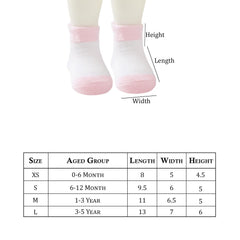 MOMISY Girl Boys Regular Socks Kids Toddlers Cotton Stretch Anti-Slip Anti Skid Silicone -6 Pairs (DottedFemale-2Color, 3 to 5 years), Multicolor