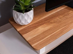 WELL KNOWN 72Cm Long Wooden Computer Monitor Stand, Monitor Riser Desk Shelf Desktop Stand TV Laptop Riser (72cm Long, Single Shelf) (d)