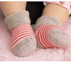 MOMISY 5 Pairs Baby Girl Boys Toddlers Infant Ankle Stretch Tube Socks (Pink, 0 Months-12 Months)