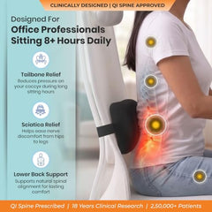 BackGood Orthopedic Lumbar Support Roll | 5-Year Warranty | Premium High-Density Foam Back Cushion | for Lower Back Pain, Sciatica, and Spinal Alignment Reliefs | for Office Chair and Car Seat