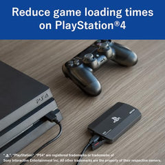 BUFFALO External SSD 2.0TB Officially Licensed Product, Compatible with PS 5 / PS 4 Consoles - USB3.2 Gen2 Type A and C - Portable Anti Shock IP55 Dust and Water Resistant SSD-PHO2.0U3B